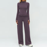 Wholesale Brushed  Jackets &pants Yoga Set