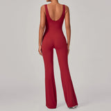 Wholesale Flare Yoga Jumpsuit Set