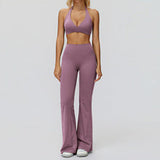 Wholesale Yoga Bra With Bell-Bottomed Pants Set