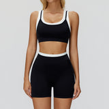 Wholesale Ribbed Yoga Bra With Short Set