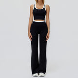 Wholesale Ribbed Yoga Vest With Wide-leg pants Set