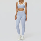 Wholesale Ribbed Yoga Bra With Pants Set