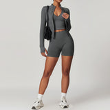 Wholesale Seamless Yoga Vest,Jacket and short Set