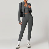 Wholesale Seamless Yoga  Vest, Jacket And Pant Set