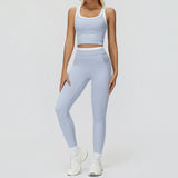 Wholesale Ribbed Yoga Vest With Pants Set