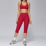 Wholesale Yoga Sports Bra with Medium trousers Set