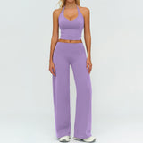Wholesale Brushed  Vest &Pants Yoga Set