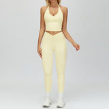 Wholesale Bare Feel Yoga Vest With Pants Set