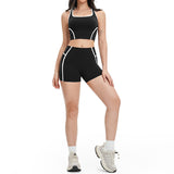 Wholesale Open Back Yoga Vest With Short Set