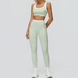 Wholesale Ribbed Yoga Bra With Pants Set