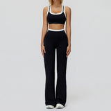 Wholesale Ribbed Yoga Bra With Wide-leg Pants Set