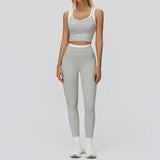 Wholesale Ribbed Yoga Vest With Pants Set