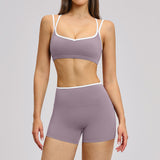 Wholesale Women's Slim Fit Activewear Set - Bra + Shorts