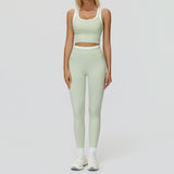 Wholesale Ribbed Yoga Vest With Pants Set