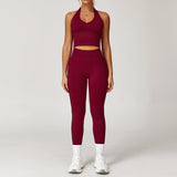 Wholesale Seamless Yoga Vest With Pants Set