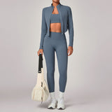 Wholesale Zip Collar Yoga Set