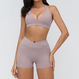 Wholesale Zip Neck Yoga Set