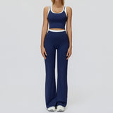 Wholesale Ribbed Yoga Vest With Wide-leg pants Set