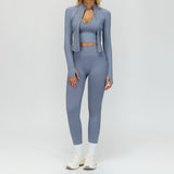 Wholesale Seamless Yoga  Vest, Jacket And Pant Set