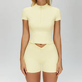 Wholesale Bare Feel Yoga Short sleeves With Short Set