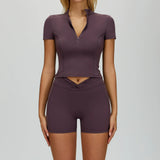 Wholesale Bare Feel Yoga Short sleeves With Short Set