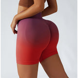 High-waisted Gradient Seamless Sports Shorts