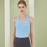 wholesale popular seamless knitted workout fitness top