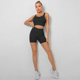 wholesale short-sleeved sports-running fitness short sets