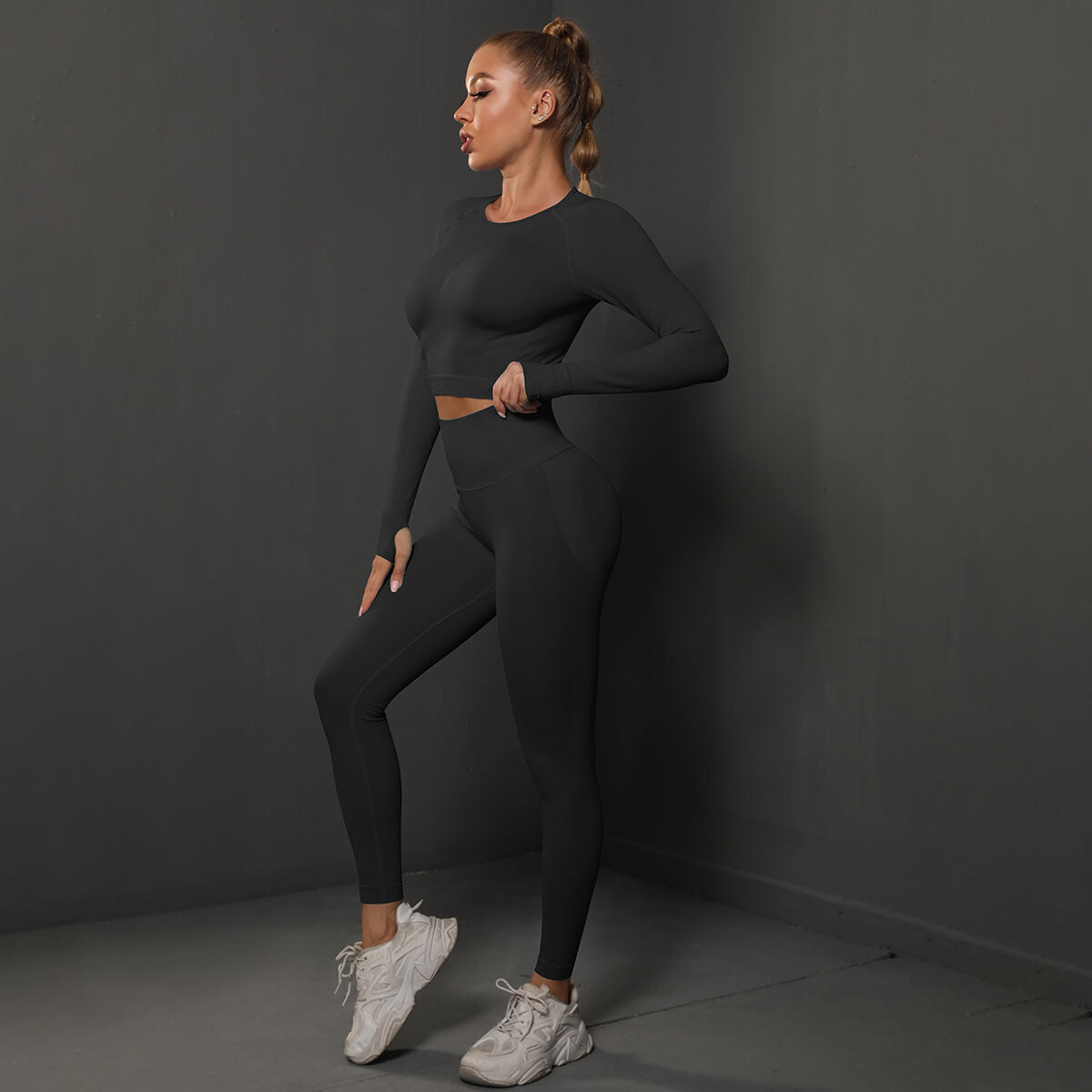 Wholesale seamless tight hip activewear sets